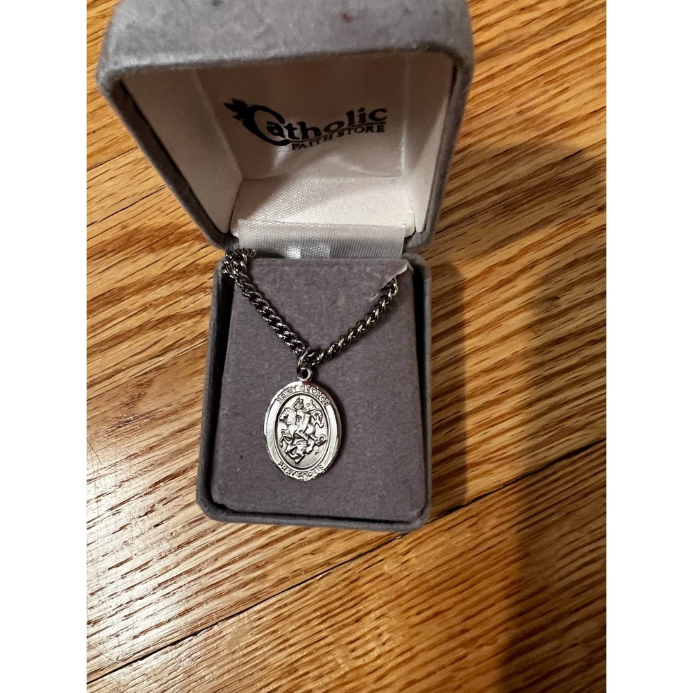 St. George Pendant Chain Necklace - Army / Soldiers